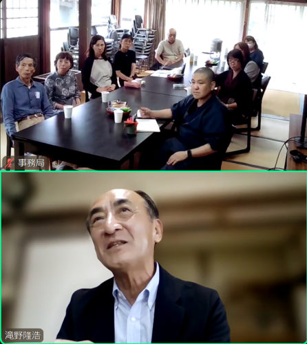 （画像：オンラインでも配信された滝野氏の講演）