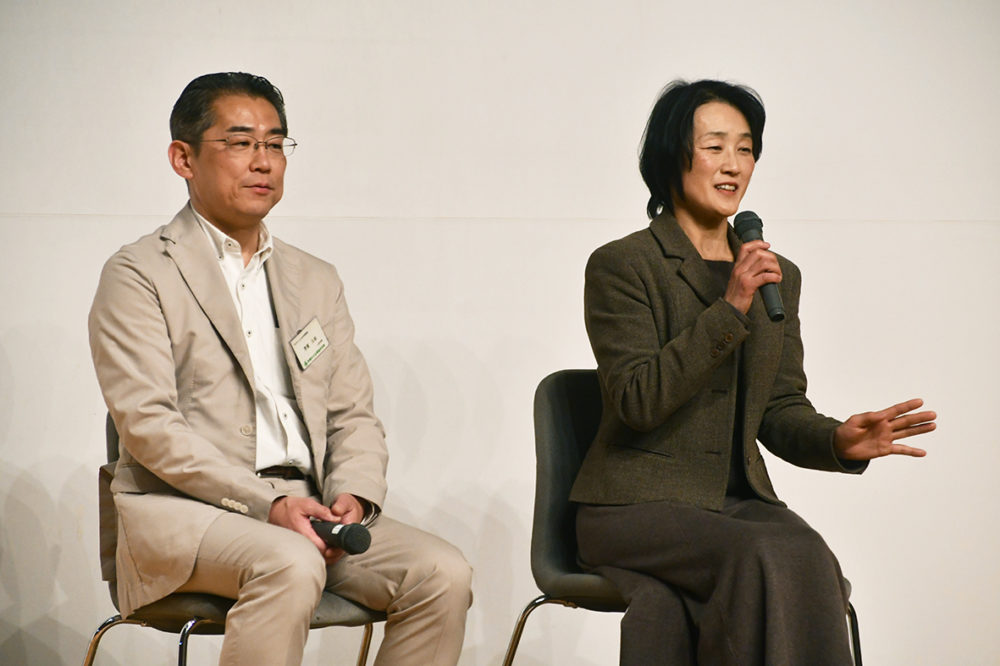 （画像アイキャッチ兼用：障害者の就労について語った芳賀さん（左）と橋本さん＝2月15日、京都市中京区のハートピア京都）